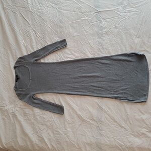 NWOT Banana Republic Heather Gray Ribbed Sweater Dress